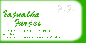 hajnalka furjes business card